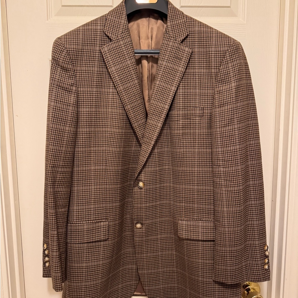 Brooks Brothers Brown Sport Coat Wool Blend Notch Lapel